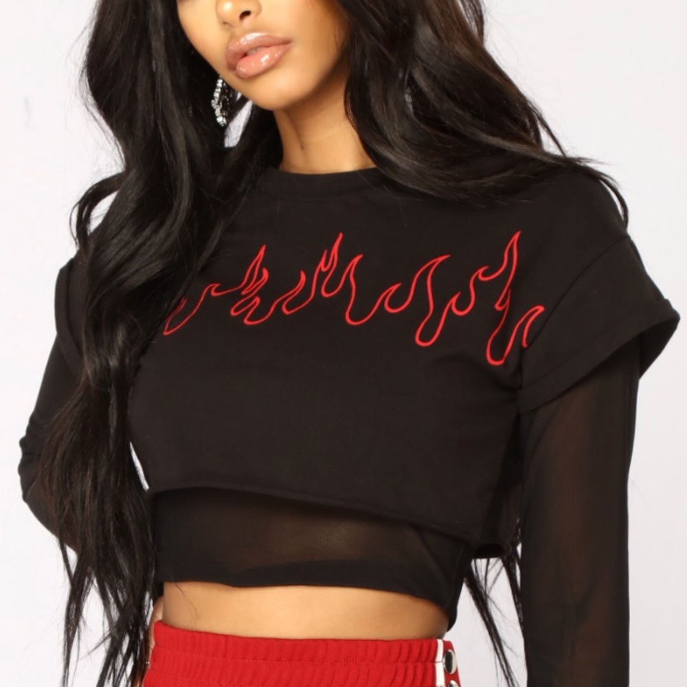 FASHION NOVA FLAME GAME TOP ✨